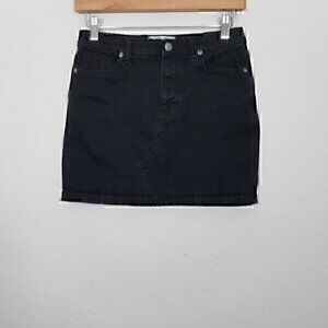 We The Free Stretch Denim Mini Skirt Black‎ Size 26